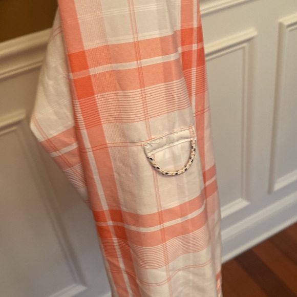 Magellan Fish Gear Mens Sz S Long Sleeve Relaxed Fit Vented Orange/Peach Plaid - Picture 6 of 16